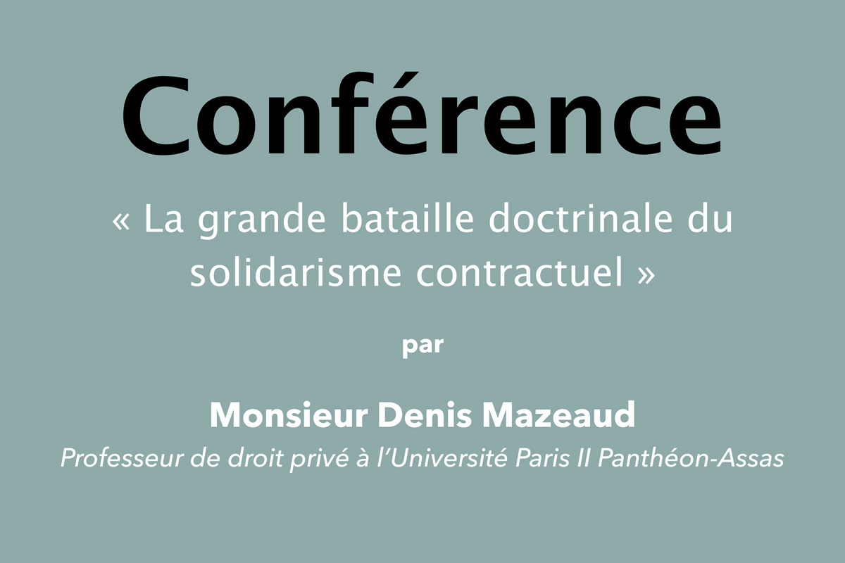 Image - La grande bataille doctrinale du solidarisme contractuel